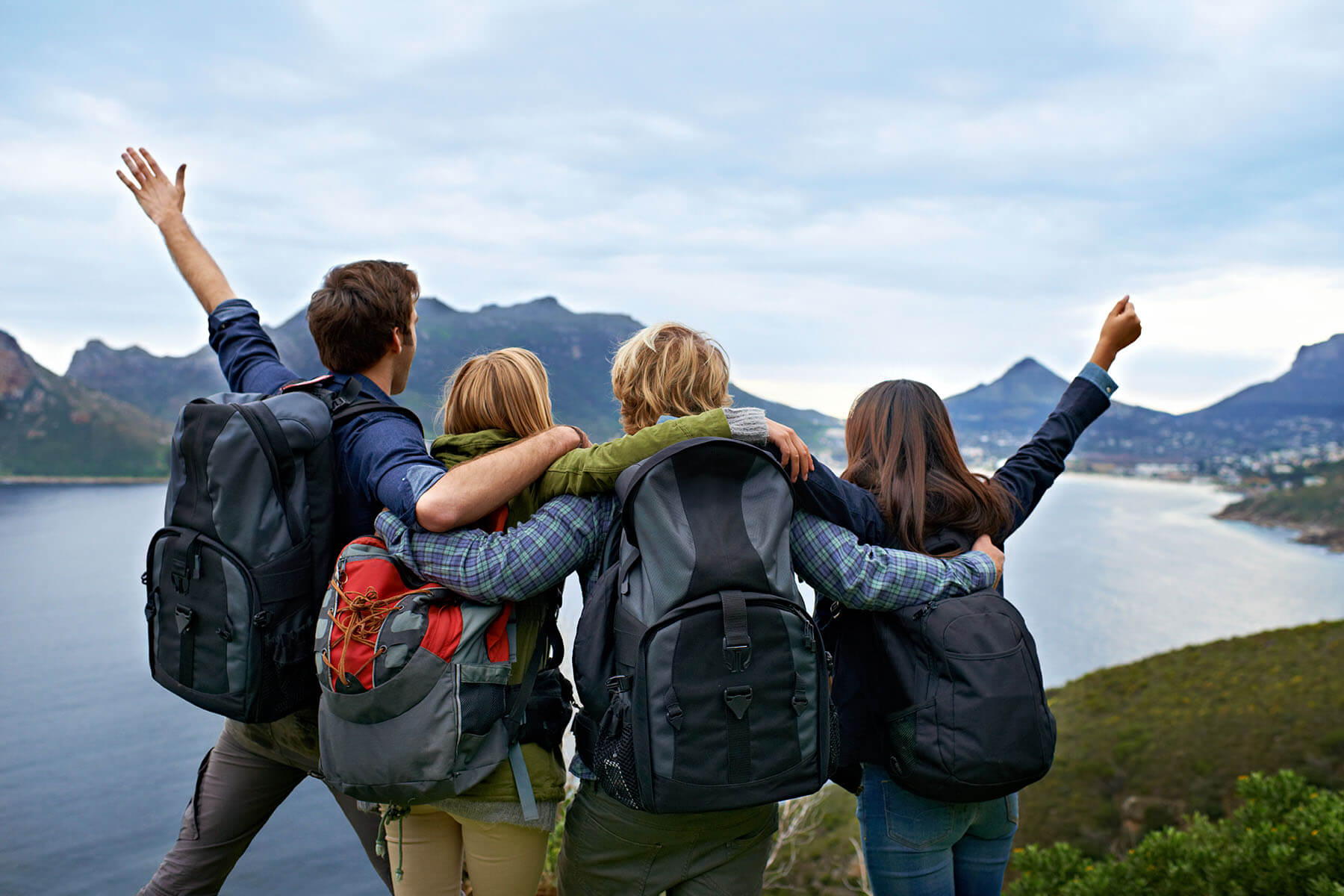Grupo de viajantes da Dulie em deslocamento internacional